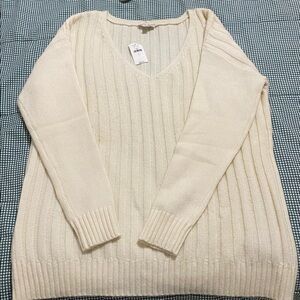 GAP Off-White Ribbed Sweater